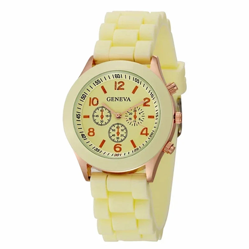 Orologio Donna Quarzo Elegante – Cinturino Silicone Cassa Lega