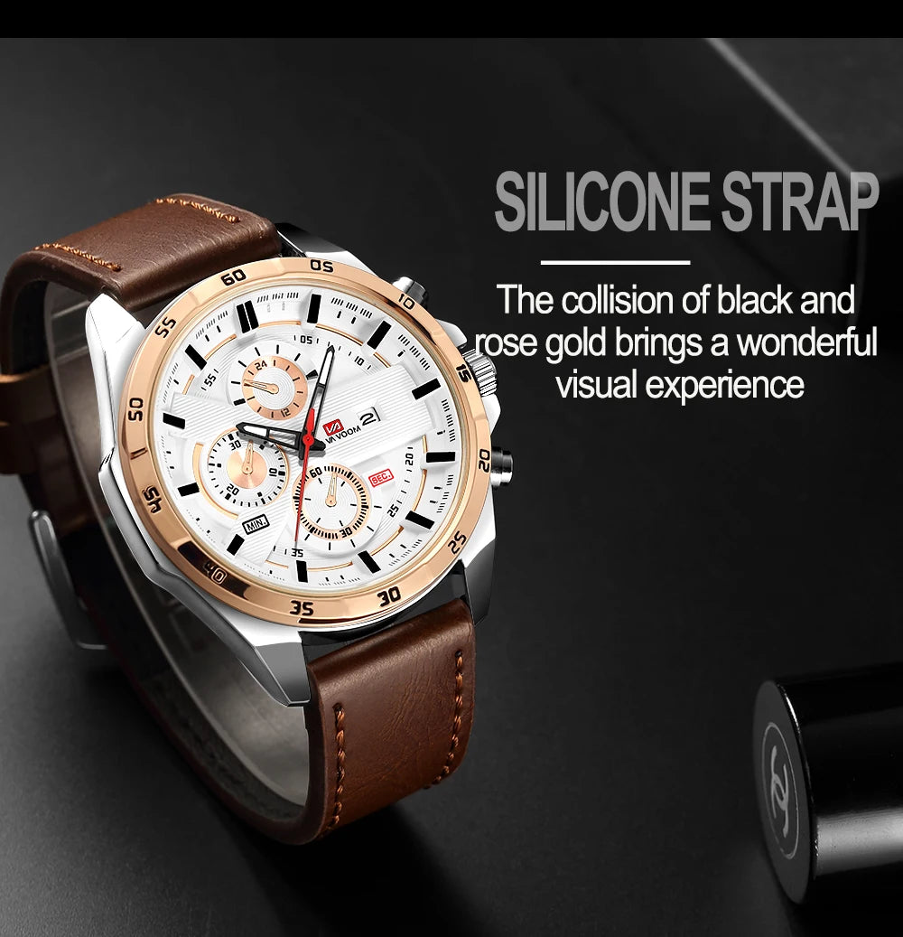 Orologio Uomo 46mm Quarzo - Cinturino SimilPelle o Acciaio, Elegante e Sportivo
