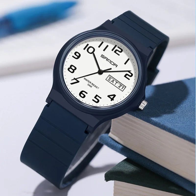 Orologio Uomo Donna Quarzo Sportivo – Silicone Resistente Quadrante 36 mm