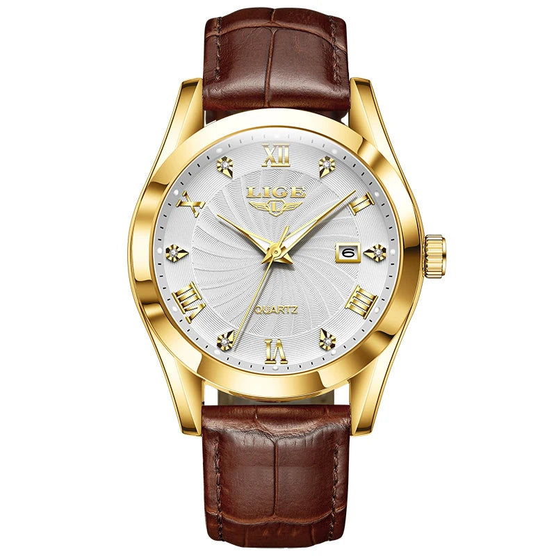 Orologio Uomo Quarzo Similpelle Data 40mm Elegante