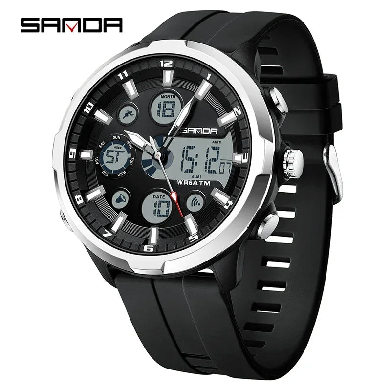 Orologio Uomo Digitale Sportivo LED Resistente All’Acqua 5ATM Silicone