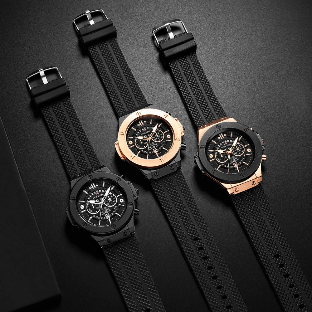 Orologio Uomo Sportivo Quarzo Silicone Quadrante 48mm