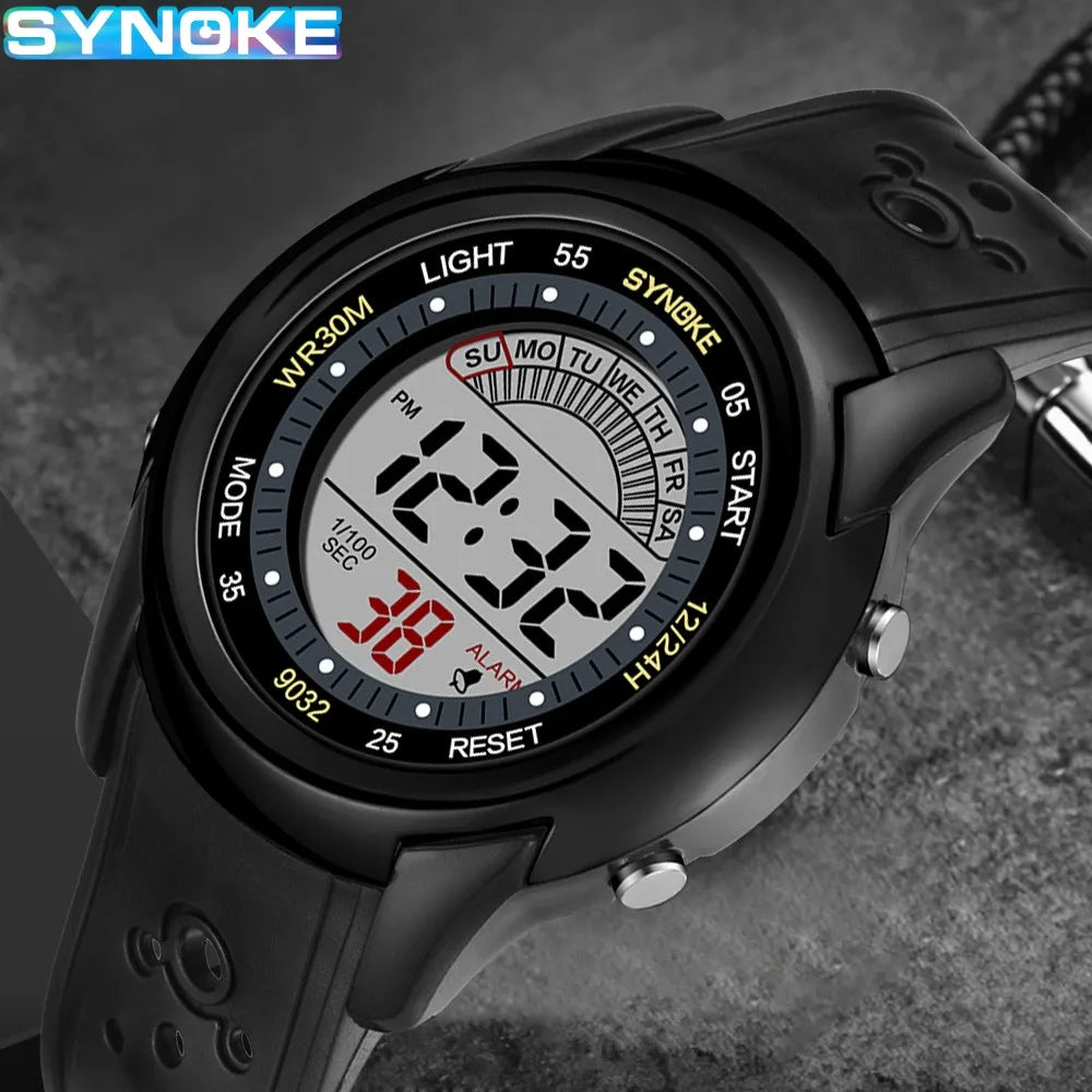 Orologio Sportivo Uomo Digitale LED Multifunzione Cinturino Gomma 41mm