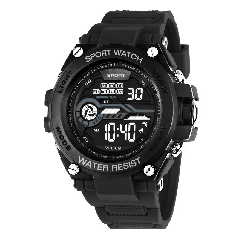 Orologio Sportivo Uomo Digitale LED Multifunzione Cronometro Sveglia