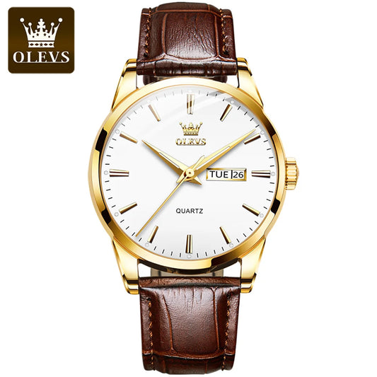 Orologio Uomo Classico Quarzo Similpelle Data Elegante
