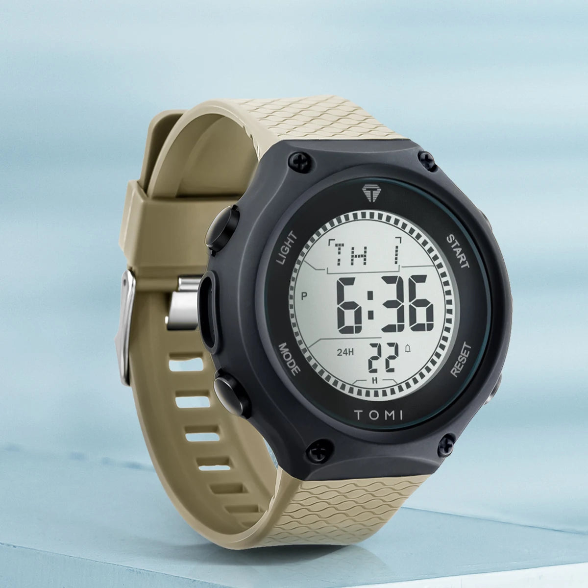 Orologio Uomo Digitale Sportivo Cinturino PU Quadrante Grande 50mm Moda Casual