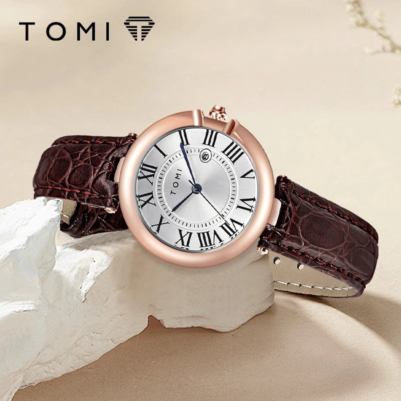 Orologio Donna Elegante Quarzo 34mm Cinturino Similpelle