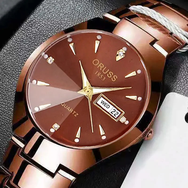 Orologio Uomo Cassa e Cinturino Acciaio al Quarzo con Data Quadrante 39 mm