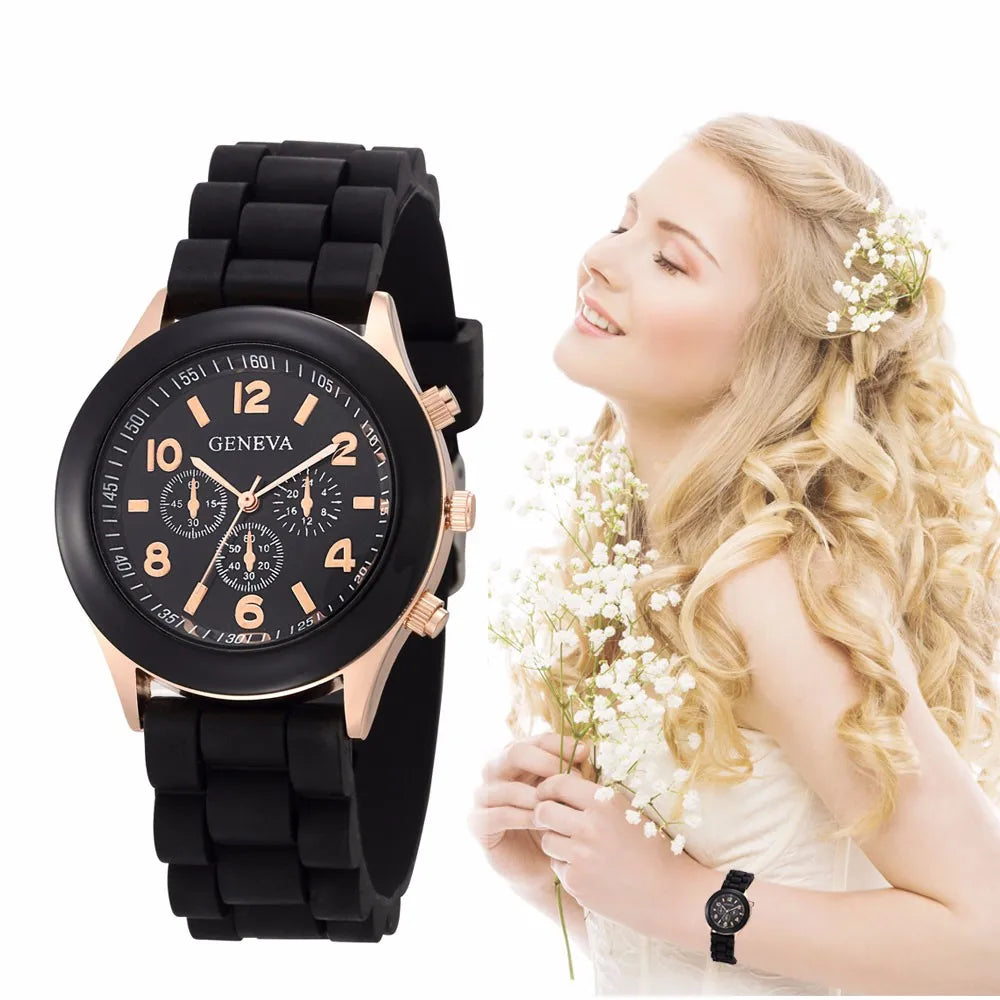 Orologio Donna Quarzo Elegante – Cinturino Silicone Cassa Lega