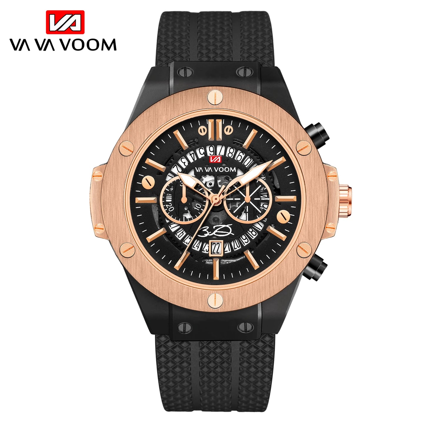 Orologio Uomo Sportivo Quarzo Silicone Quadrante 48mm
