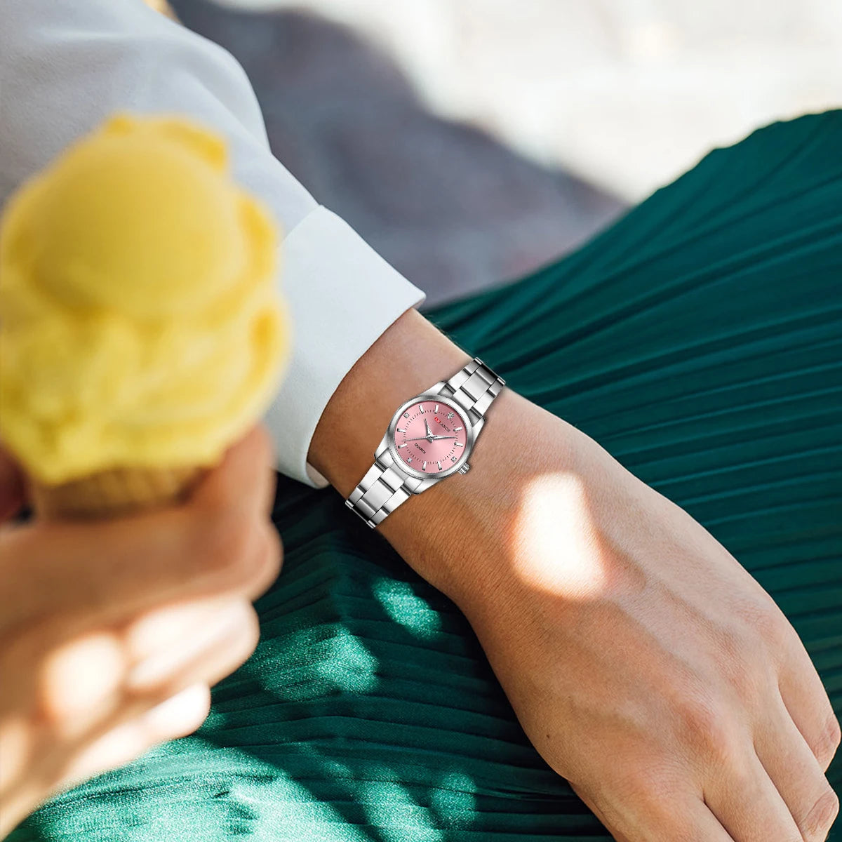 Orologio Donna Elegante Quarzo Acciaio Inossidabile 29mm Casual
