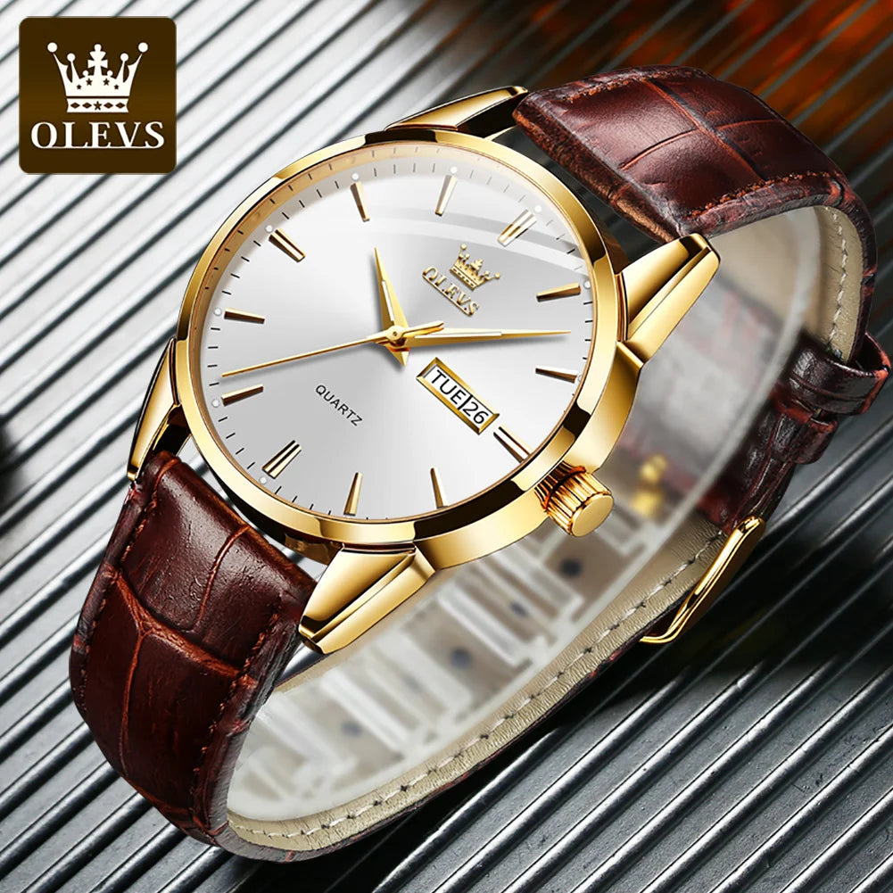 Orologio Uomo Classico Quarzo Similpelle Data Elegante