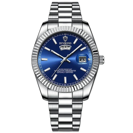 Orologio Uomo al Quarzo, In Acciaio Inox, Quadrante 42mm, Con Data