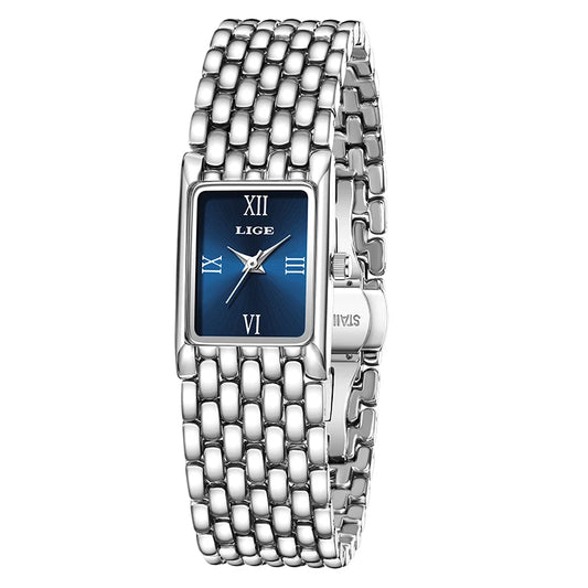 Orologio Donna Quarzo Acciaio Inox Rettangolare Elegante