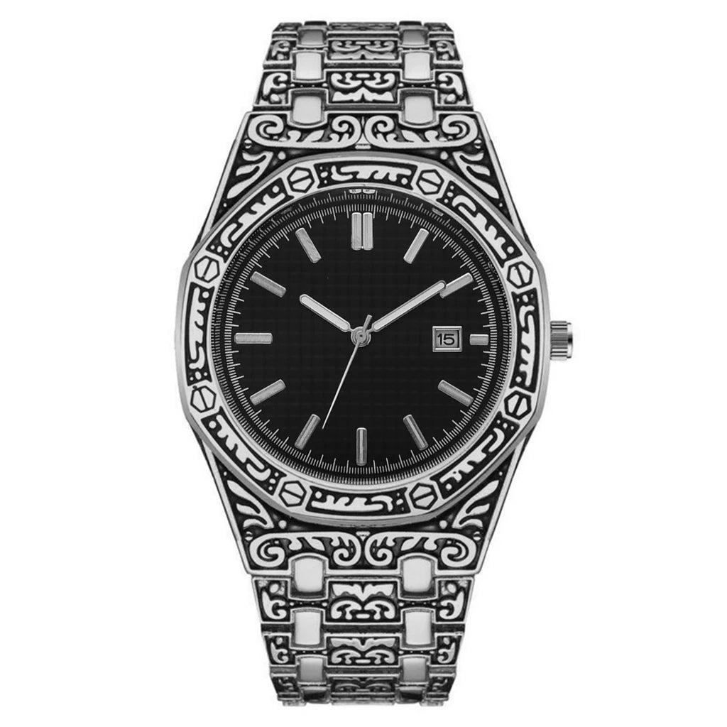 Orologio Uomo Acciaio Quarzo Design Unico