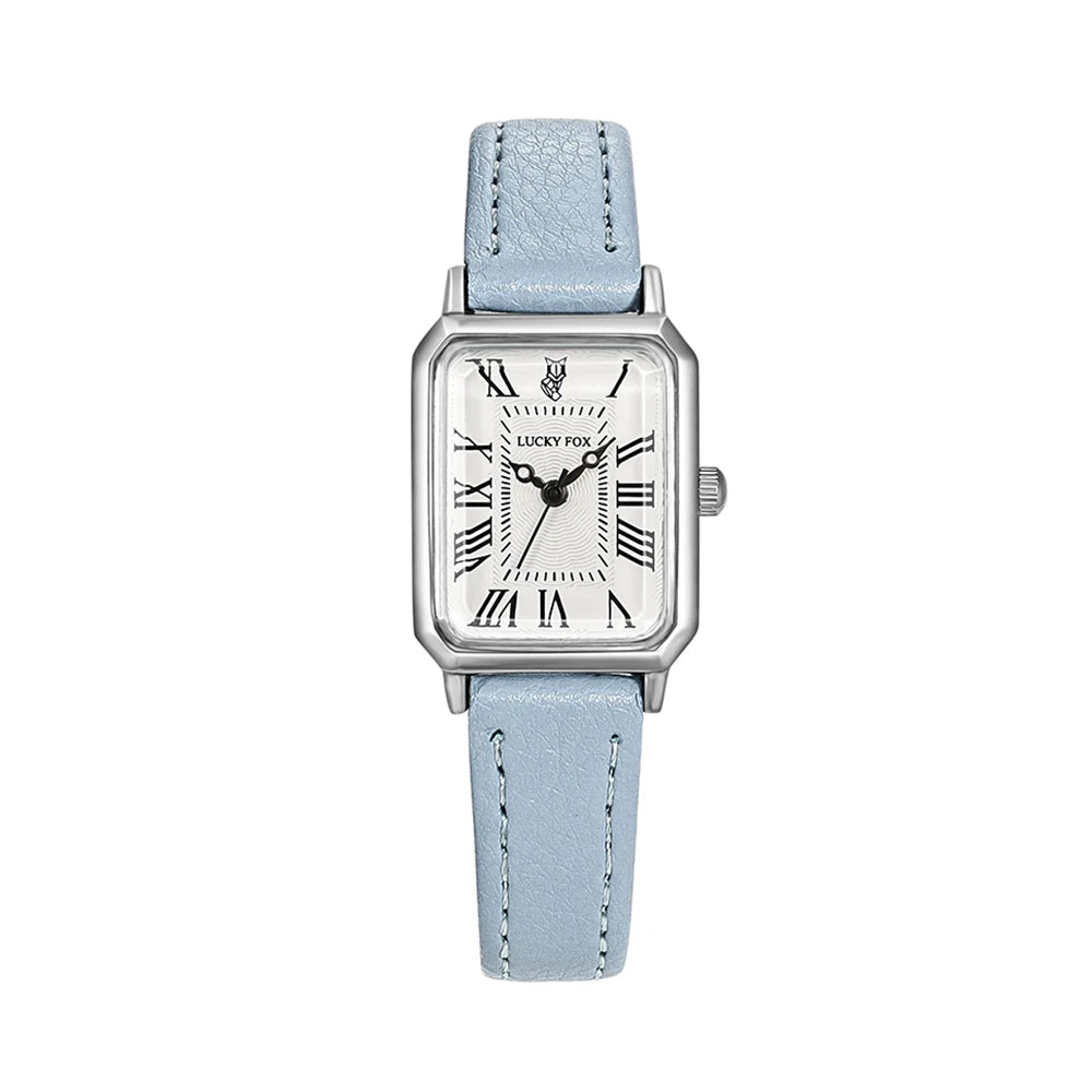 Orologio Donna Al Quarzo Rettangolare Cinturino Similpelle Alla Moda