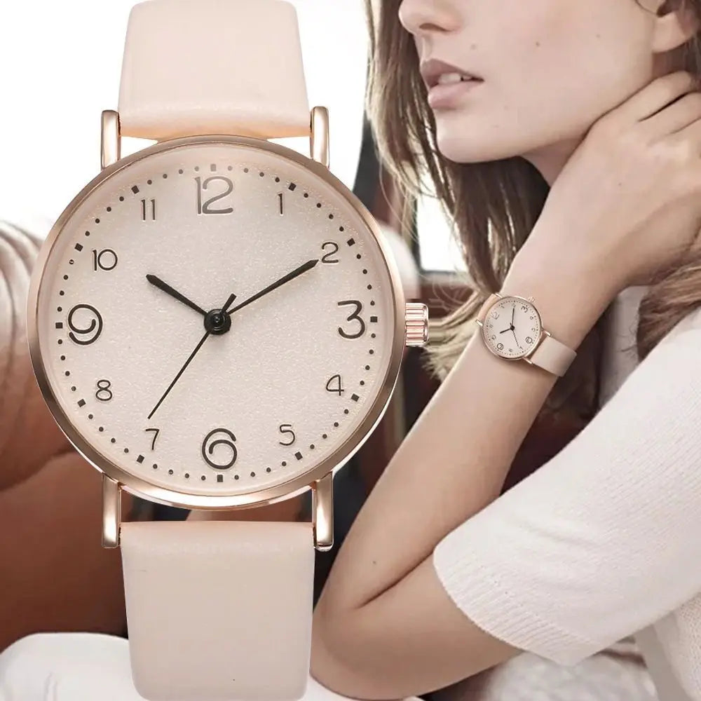 Orologio Donna Moda Casual Quarzo Cinturino Similpelle Elegante 36mm