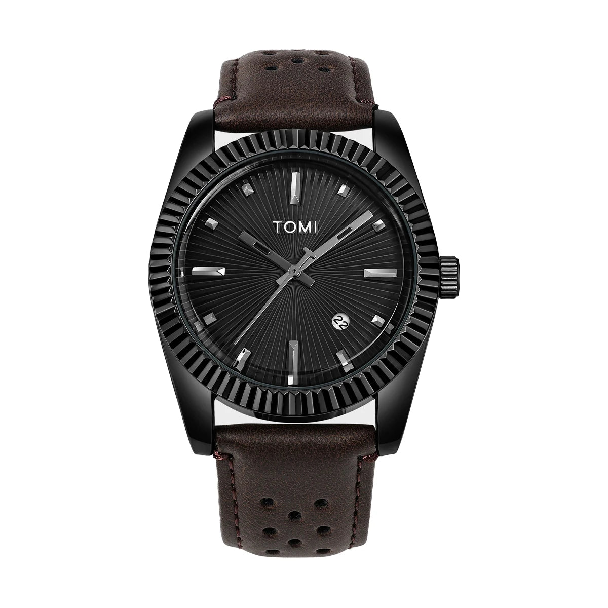 Orologio al Quarzo Uomo Classico & Casual Cinturino Similpelle Quadrante 42mm