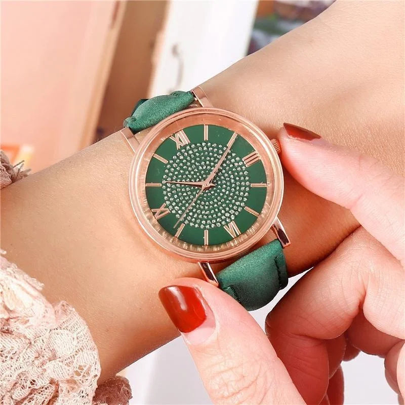 Orologio Donna al Quarzo Moda e Casual con Cinturino in Similpelle Elegante