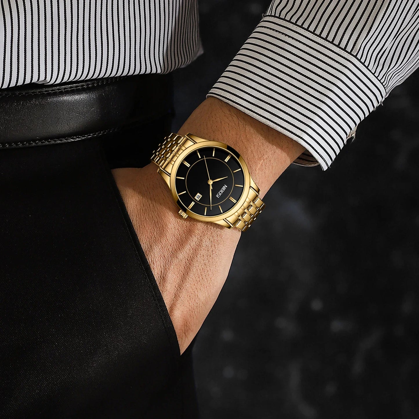 Orologio Uomo Al Quarzo In Acciaio Con Data Elegante Moda Casual