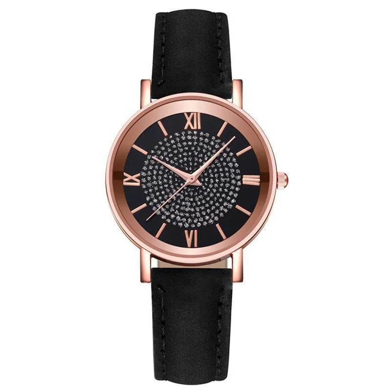 Orologio Donna al Quarzo Moda e Casual con Cinturino in Similpelle Elegante