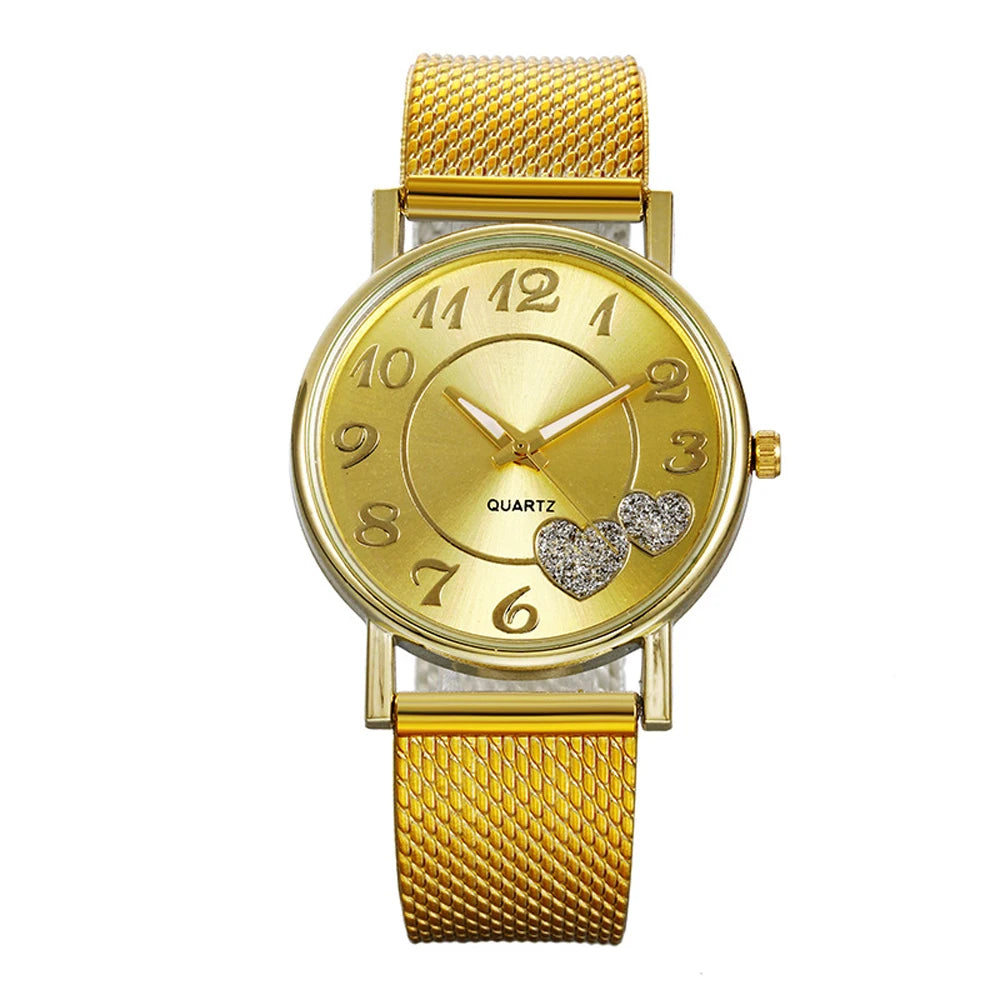 Orologio Donna Quarzo Elegante – Cinturino Silicone Moda Cassa Lega