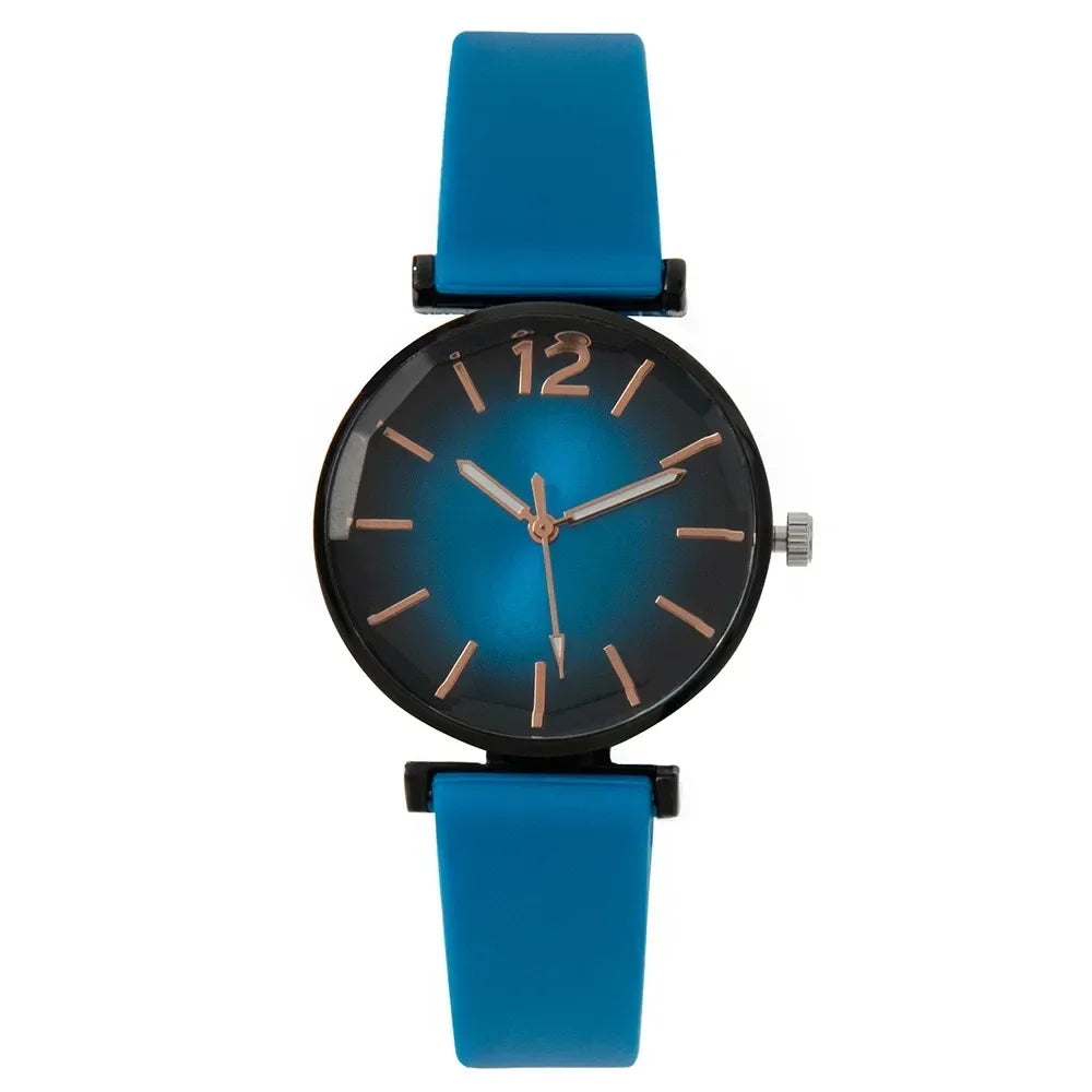 Orologio Donna Elegante Quarzo Cinturino in Silicone Moda Casual