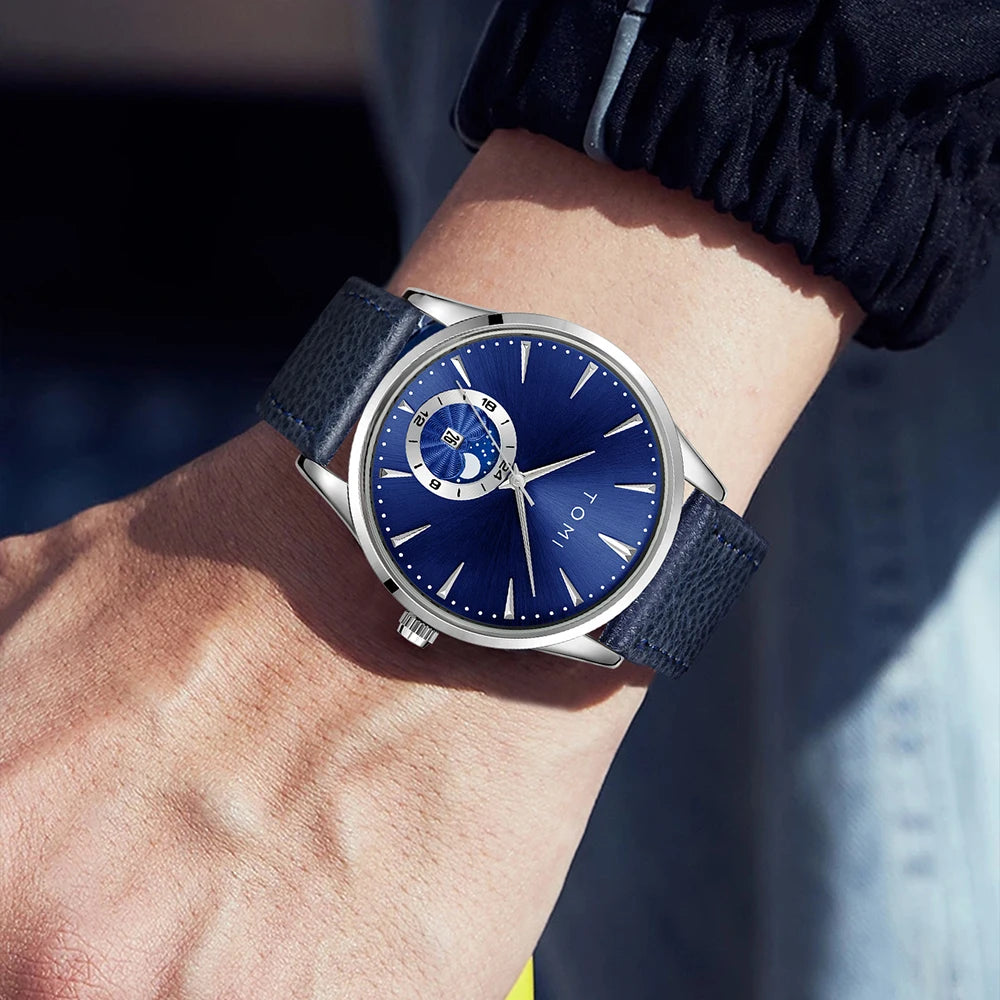Orologio Uomo Quarzo Cinturino Similpelle – Elegante e Casual Quadrante 42mm