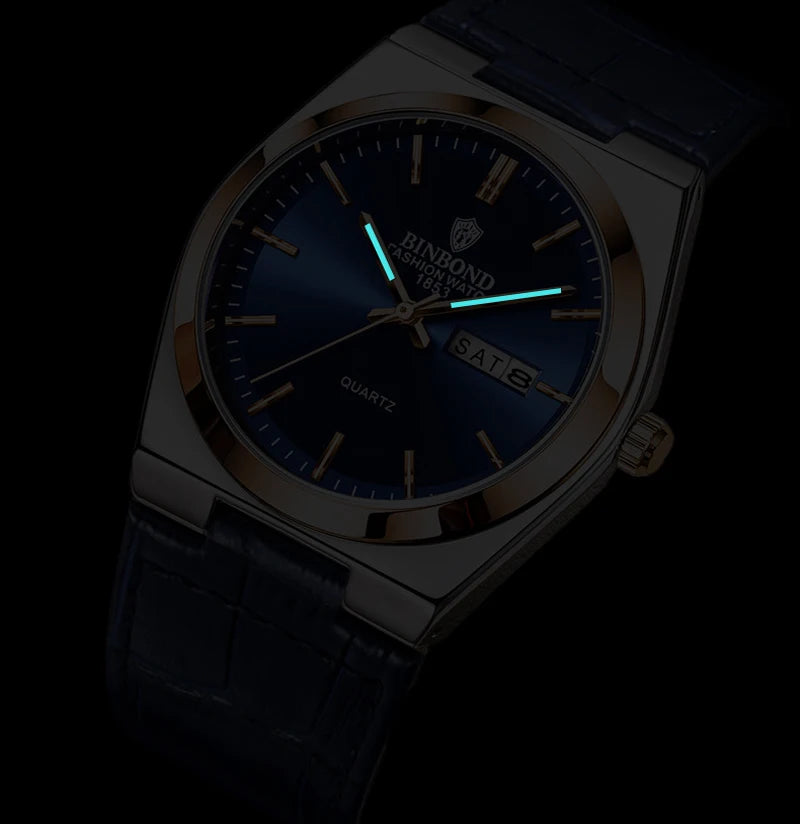 Orologio Uomo Quarzo Cinturino Similpelle Quadrante 40mm