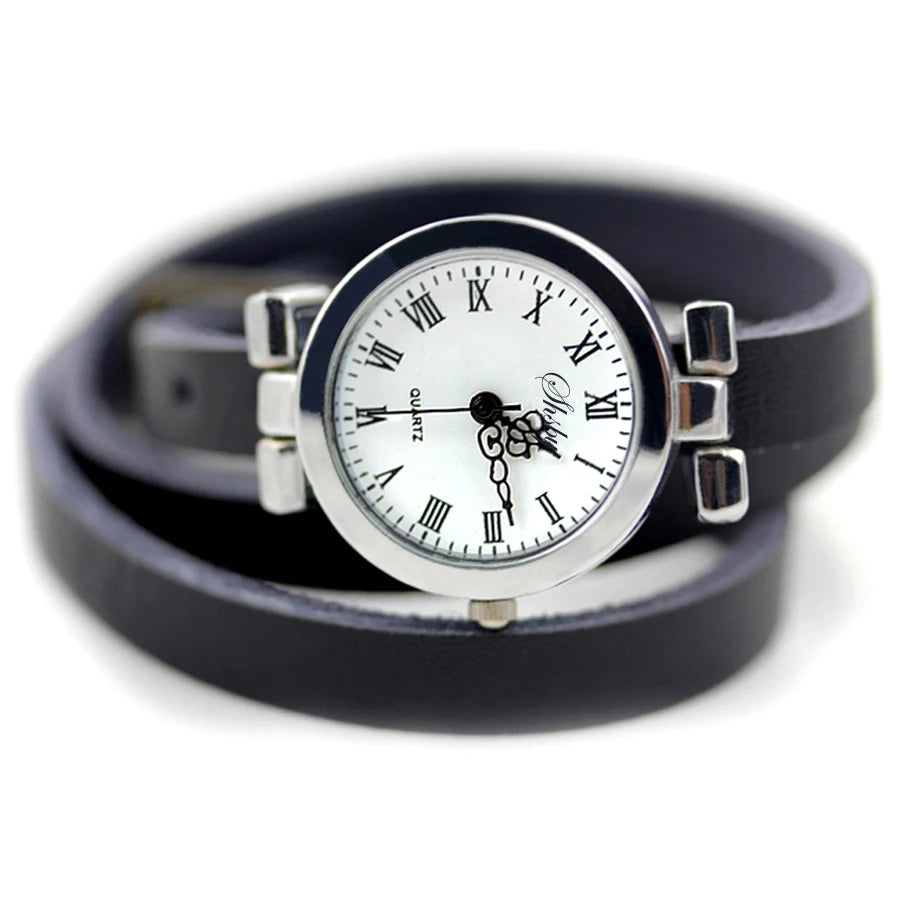 Orologio Donna Quarzo Elegante Moda Casual Cinturino Similpelle Quadrante 25mm