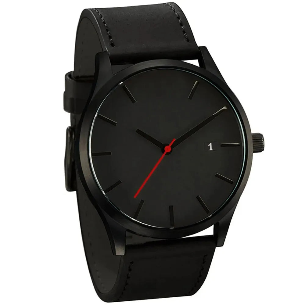 Orologio Uomo Al Quarzo Con Data Cinturino In Similpelle Casual Elegante Moda