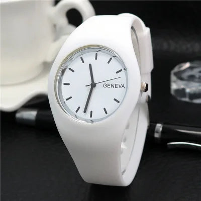 Orologio Donna 38mm Quarzo Moda Cinturino in Silicone