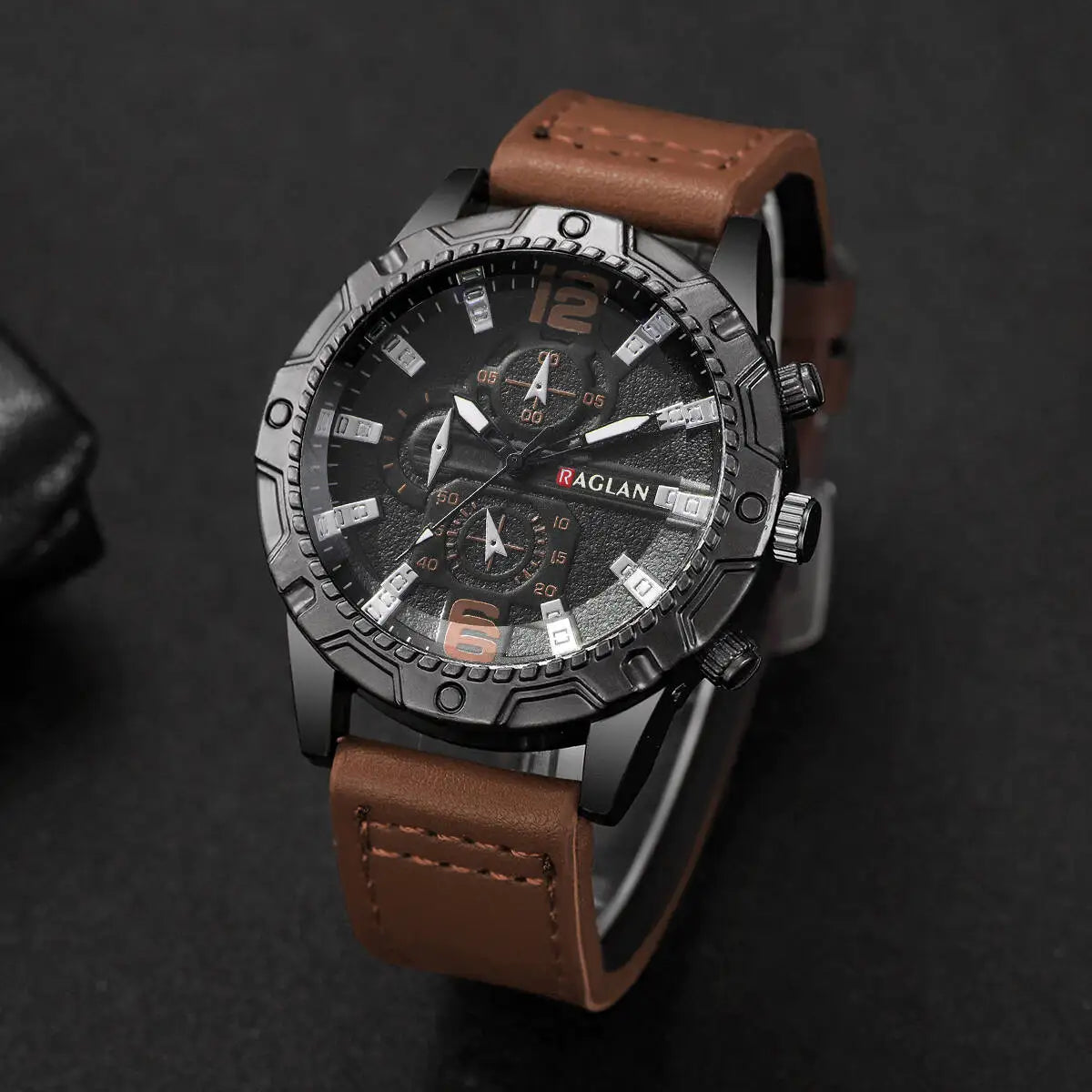 Orologio Uomo Quarzo Elegante Cinturino Similpelle Moda Casual