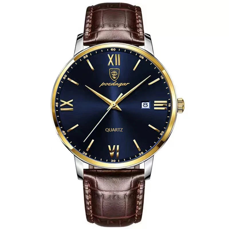 Orologio Uomo Quarzo Elegante Data Similpelle