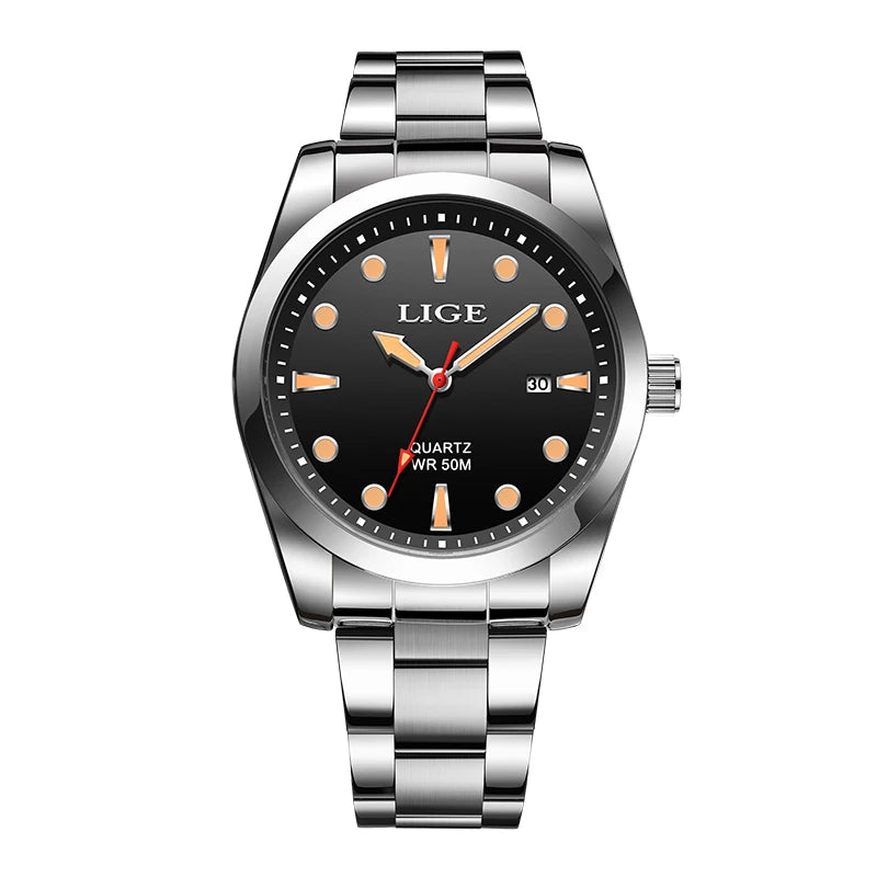Orologio Uomo Elegante Quarzo Acciaio Data