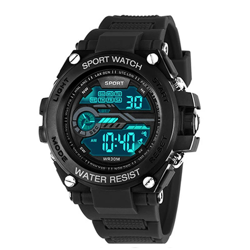 Orologio Sportivo Uomo Digitale LED Multifunzione Cronometro Sveglia