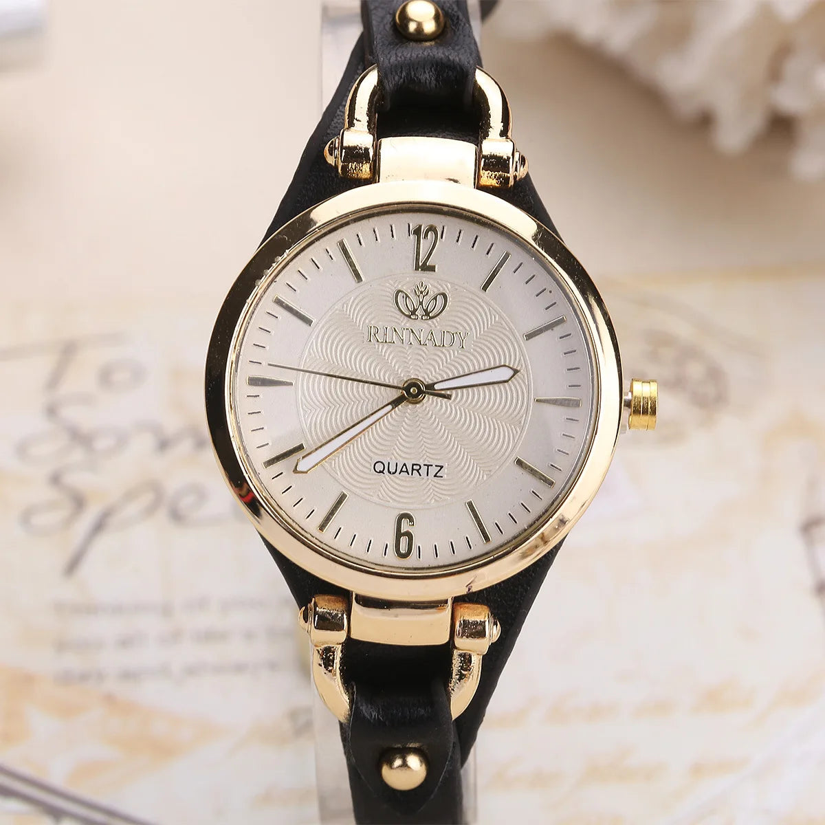 Orologio Al Quarzo Da Donna Moda Elegante Con Cinturino In Similpelle Quadrante 32mm Casual