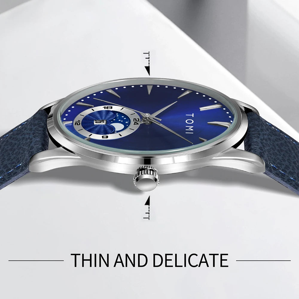 Orologio Uomo Quarzo Cinturino Similpelle – Elegante e Casual Quadrante 42mm
