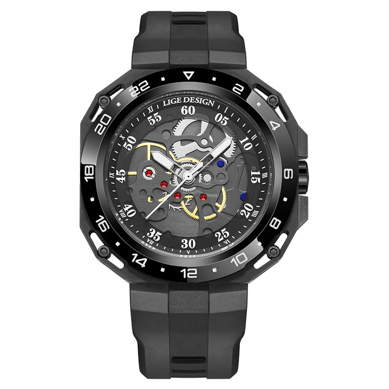 Orologio Uomo Al Quarzo Cinturino In Silicone Moda Casual Lancette Luminose
