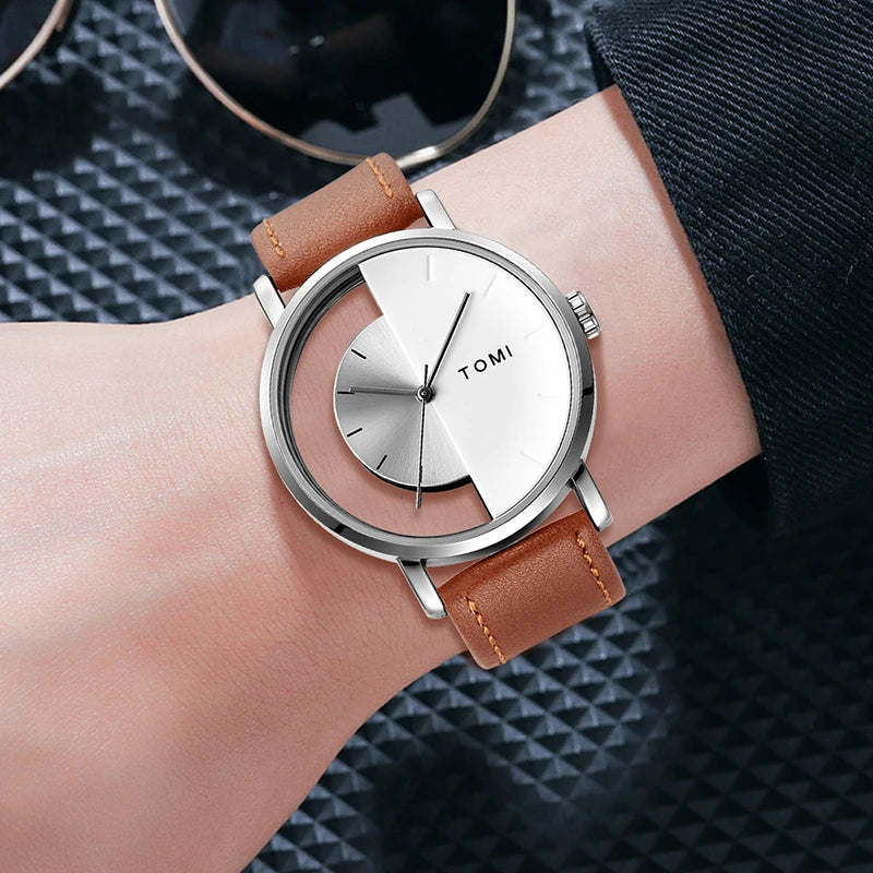 Orologio Uomo al Quarzo Moda Casual Quadrante 42mm Cinturino PU