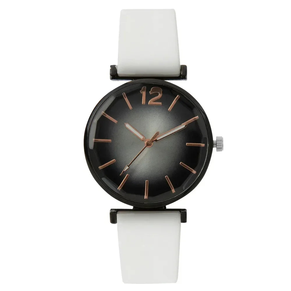 Orologio Donna Elegante Quarzo Cinturino in Silicone Moda Casual