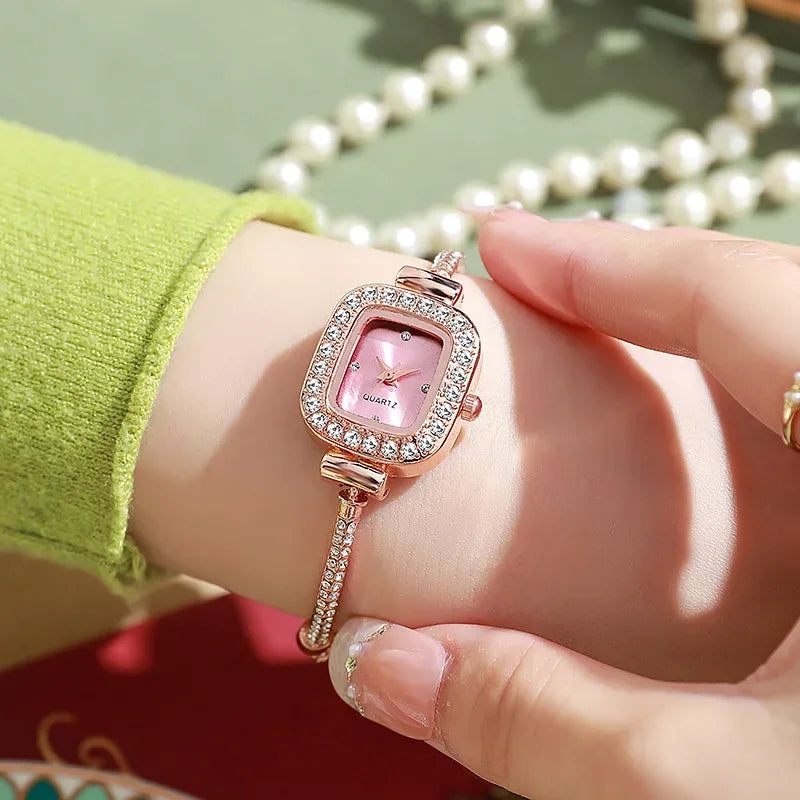 Orologio Donna Elegante Quarzo Bracciale in Lega Moda Casual