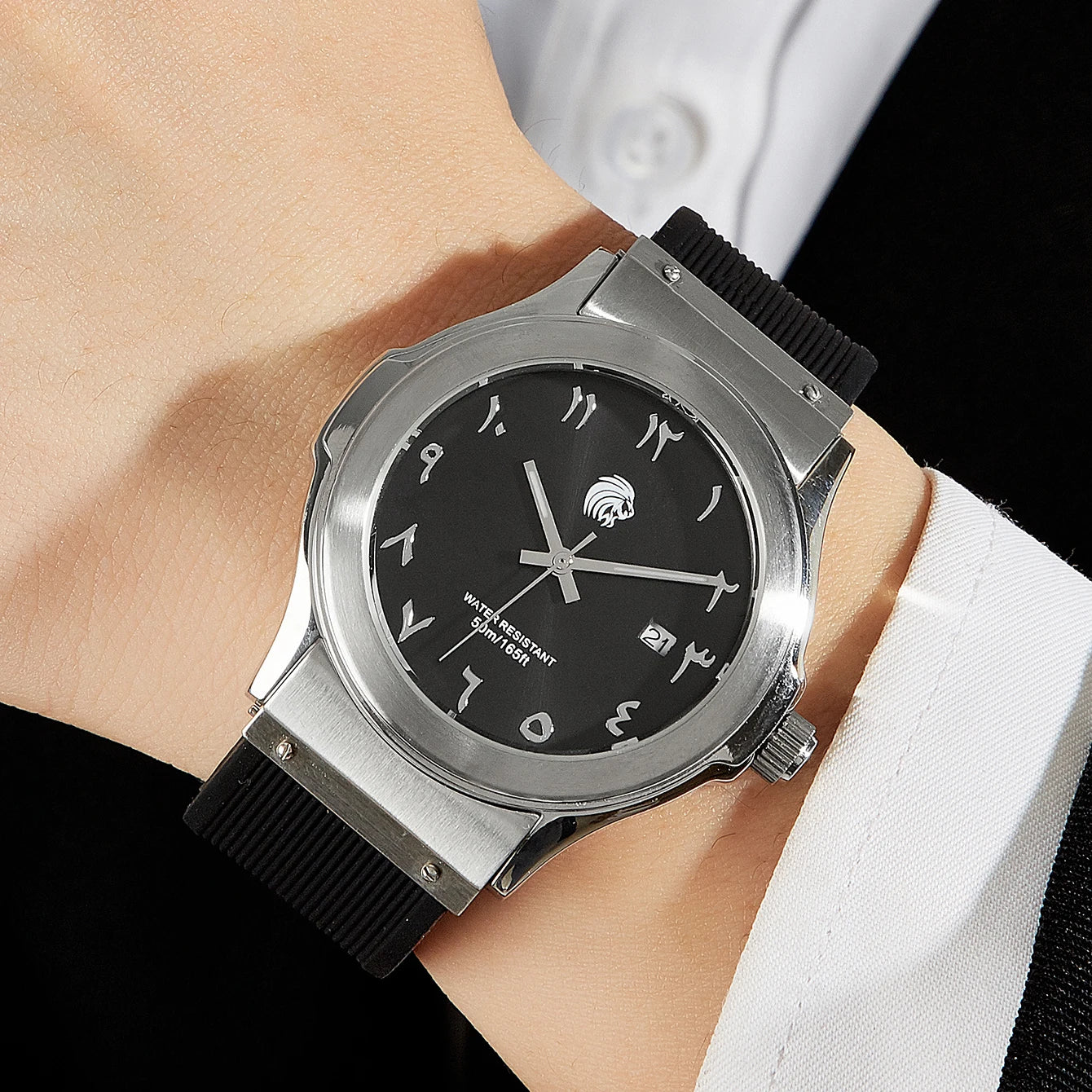 Orologio Uomo Sportivo ed Elegante Al Quarzo Con Cinturino Silicone Cassa Acciaio