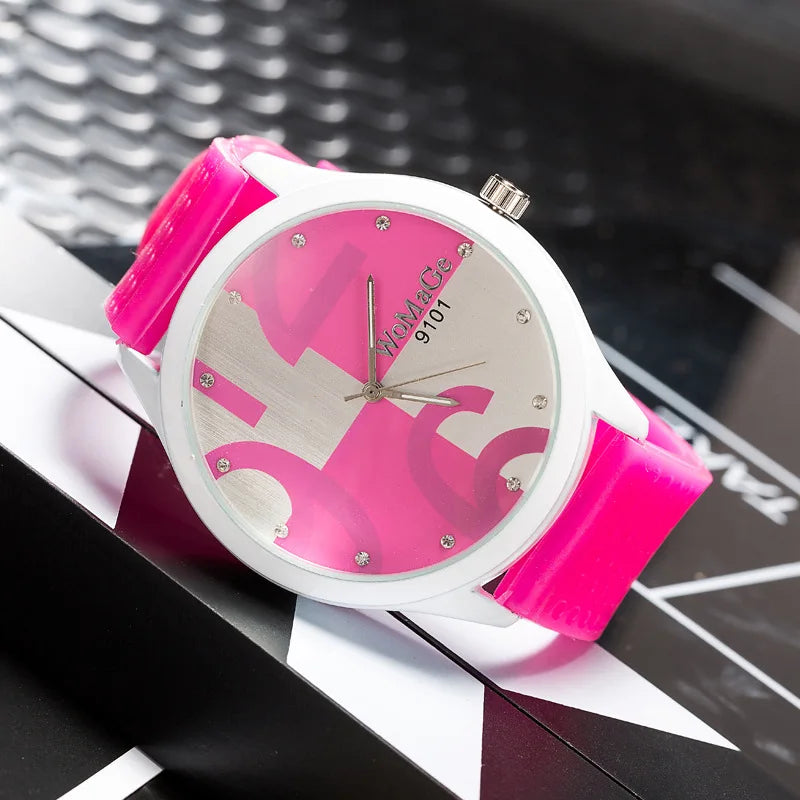 Orologio Donna al Quarzo con Cinturino PU Quadrante 55 mm
