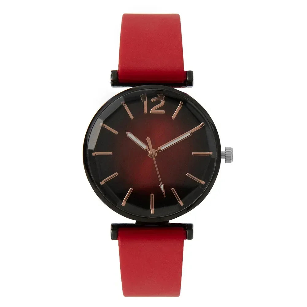 Orologio Donna Elegante Quarzo Cinturino in Silicone Moda Casual
