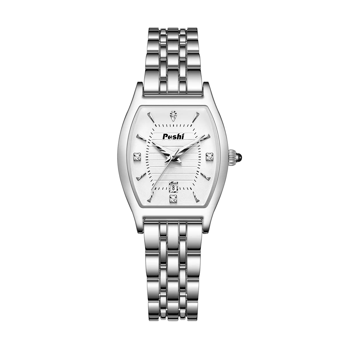 Orologio Donna Elegante al Quarzo con Data Cinturino in Lega Moda Casual