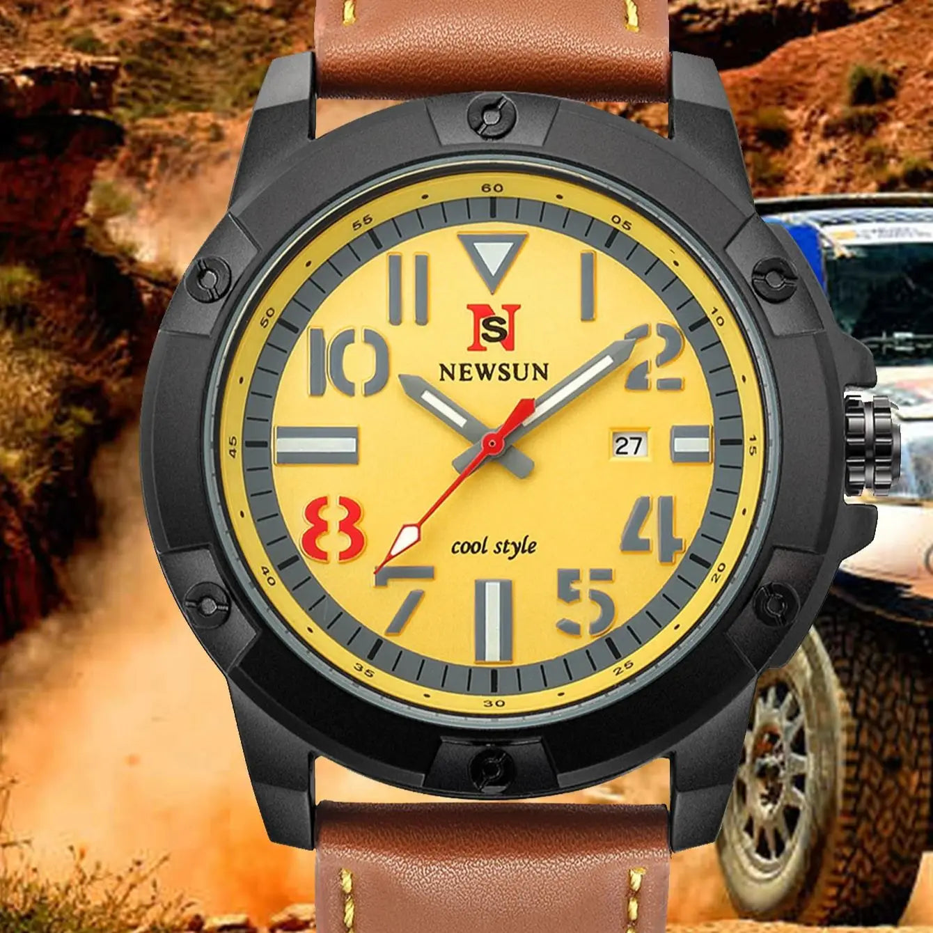 Orologio Uomo Al Quarzo Con Cinturino In Similpelle Elegante Moda Casual Con Data