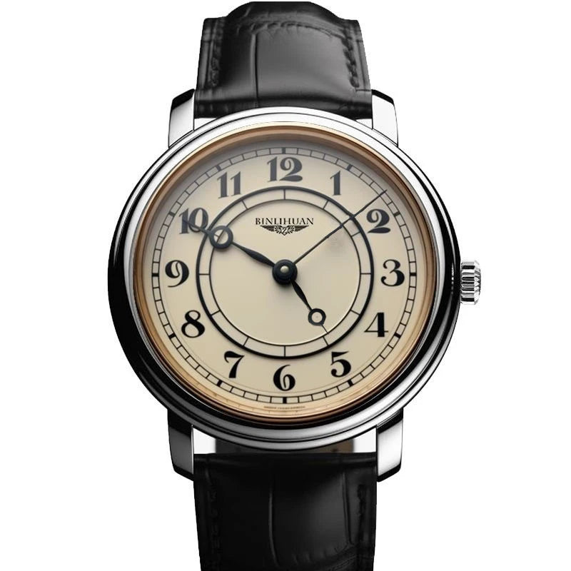 Orologio Uomo Retrò Quarzo Cinturino Similpelle Elegante