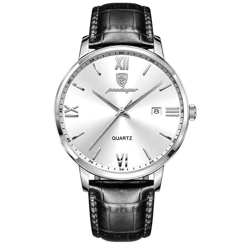 Orologio Uomo Quarzo Elegante Data Similpelle