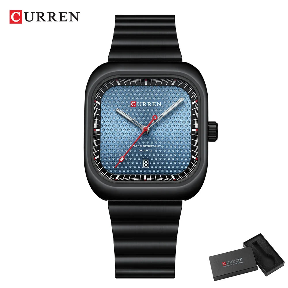 Orologio Uomo Quarzo Acciaio Inossidabile Quadrante 38mm Data Automatica